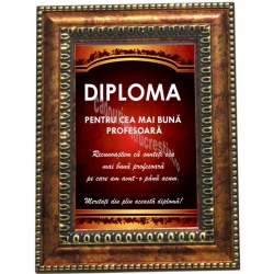 Diploma in rama Pentru cea mai buna profesoara!